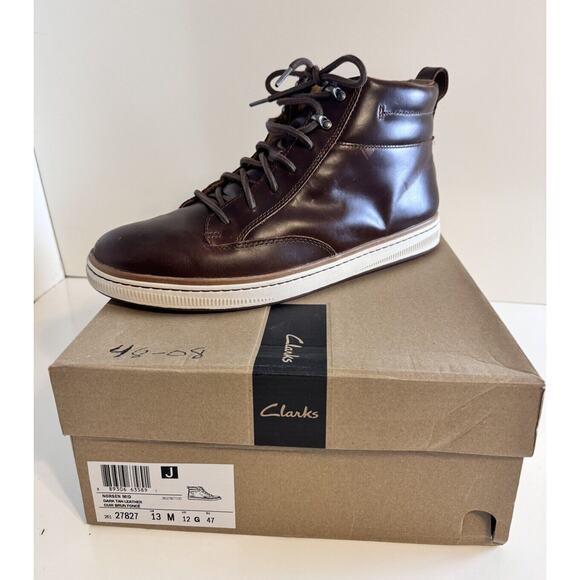 Clarks Norsen Mid Leatherback Boot FauxFur Lining British Tan 13 Academia 48-08 main image 10
